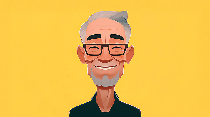 PSD 노년 남자 행복 얼굴 일러스트 수염 한명 미소 상반신 노란색 주름 세대 초상화 노인남자한명만 안경낌 국내일러스트 1 감정 안경 컬러 표정 사람 성인 신체부위 그림 남자한명만 노인남자만 파일형식