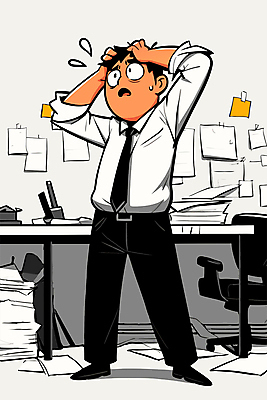 전신 남자 일러스트 스트레스 한명 정장 성인 사무실 메모지 불안 책상 고민 바퀴의자 서류더미 성인남자한명만 움켜쥠 국내일러스트 머리짚기 AI파일 1 옷 감정 가구 의자 비즈니스 모션 사람 사무용품 문서 남자한명만 성인남자만 파일형식 벡터 더미