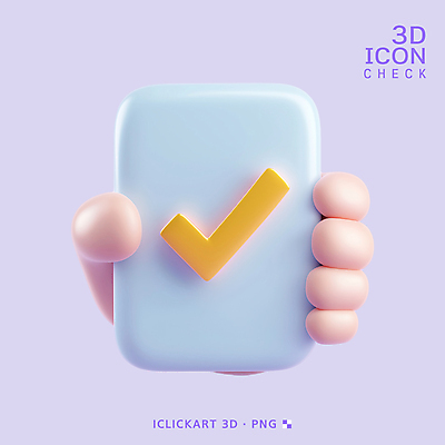 PSD 아이콘 손 들기 신체부위 3D아이콘 3D 체크표시 연보라색 편집3D 모션 사람 보라색 디지털합성 확인 파일형식