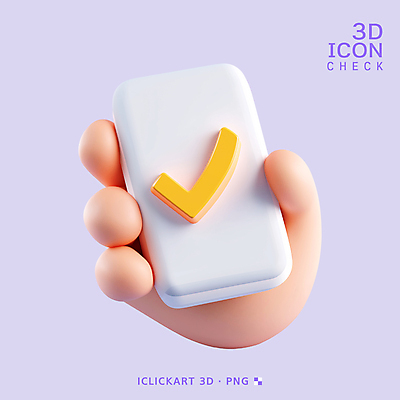 PSD 아이콘 손 들기 신체부위 3D아이콘 3D 체크표시 연보라색 편집3D 모션 사람 보라색 디지털합성 확인 파일형식