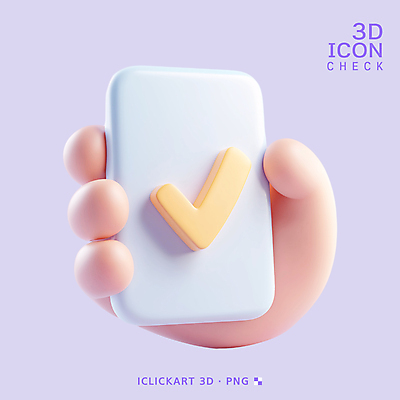 PSD 아이콘 손 들기 신체부위 3D아이콘 3D 체크표시 연보라색 편집3D 모션 사람 보라색 디지털합성 확인 파일형식