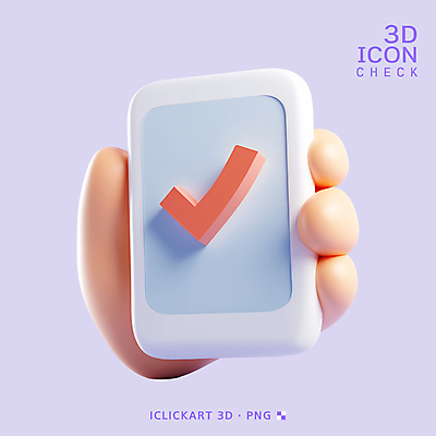 PSD 아이콘 손 들기 신체부위 3D아이콘 3D 체크표시 연보라색 편집3D 모션 사람 보라색 디지털합성 확인 파일형식
