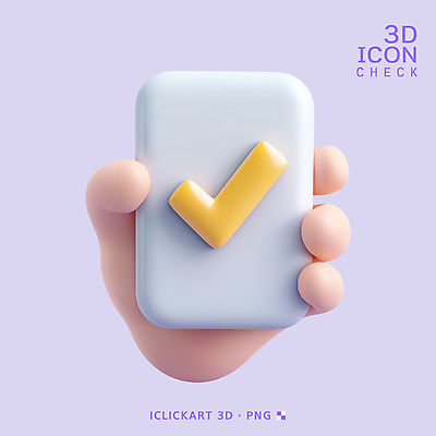 PSD 아이콘 손 들기 신체부위 3D아이콘 3D 체크표시 연보라색 편집3D 모션 사람 보라색 디지털합성 확인 파일형식