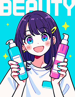 여자 하늘색 일러스트 한명 웃음 들기 상반신 성인 반짝임 화장품 병 펌프 성인여자한명만 국내일러스트 AI파일 1 식기 모션 표정 사람 파란색 뷰티 여자한명만 성인여자만 파일형식 벡터