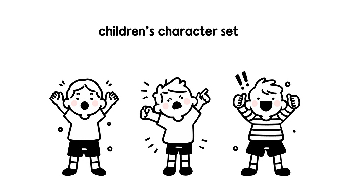 전신 남자 어린이 일러스트 소년 세명 놀람 만세 분노 가리킴 느낌표 즐거움 따봉 소년만 일러캐릭터 AI파일 캐릭터 기호 감정 모션 표정 사람 손짓 최고 남자만 어린이만 파일형식 벡터