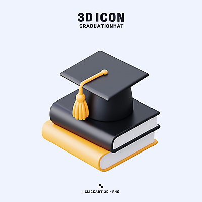 PSD 아이콘 학사모 졸업식 사람없음 책 3D아이콘 3D 쌓기 검은색 교양 축하 학위 편집3D 모자_잡화 교육 컬러 컨셉 졸업 모션 디지털합성 파일형식