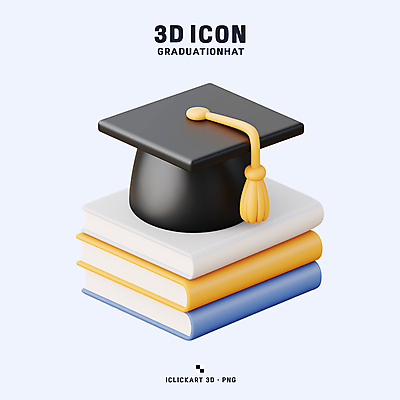 PSD 아이콘 학사모 졸업식 사람없음 책 3D아이콘 3D 쌓기 검은색 교양 축하 학위 편집3D 모자_잡화 교육 컬러 컨셉 졸업 모션 디지털합성 파일형식