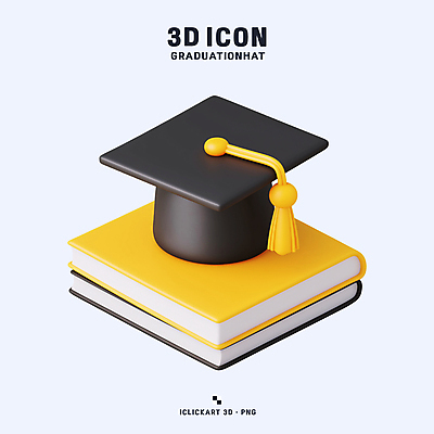 PSD 아이콘 학사모 졸업식 사람없음 책 3D아이콘 3D 쌓기 검은색 교양 축하 학위 편집3D 모자_잡화 교육 컬러 컨셉 졸업 모션 디지털합성 파일형식