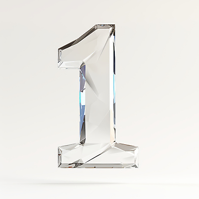 JPG 편집이미지 1 유리 사람없음 숫자 3D 우승 투명 크리스탈 오브젝트 광택 엘리먼트 편집3D AI컴퓨터그래픽 AI콘텐츠 문자 재질 최고 광석 디지털합성 파일형식