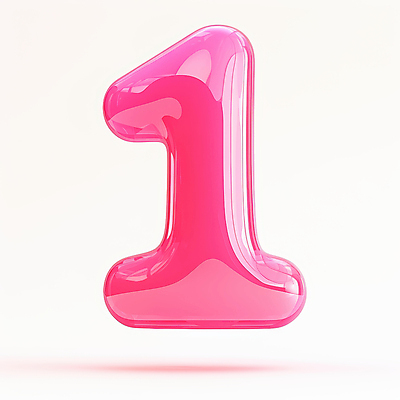 JPG 편집이미지 1 분홍색 사람없음 숫자 3D 우승 플라스틱 오브젝트 광택 엘리먼트 편집3D AI컴퓨터그래픽 AI콘텐츠 문자 컬러 재질 최고 디지털합성 파일형식