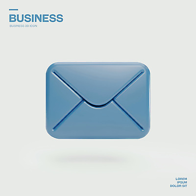 PSD 아이콘 비즈니스 사람없음 파란색 3D아이콘 3D 이메일 편지 오브젝트 엘리먼트 편집3D 컬러 디지털합성 파일형식