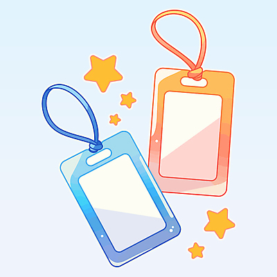 별 하늘색 일러스트 사람없음 귀여움 주황색 이름표 키치 국내일러스트 AI파일 자연요소 컬러 컨셉 파란색 파일형식 벡터