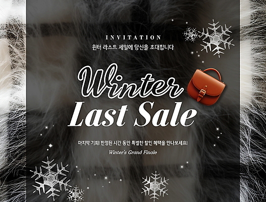 PSD 편집이미지 배너 겨울 패턴 텍스트 프레임 눈꽃 흑백 사람없음 반짝임 세일 핸드백 눈 눈송이 메시지 질감 체크무늬 초대 마지막 이미지편집 자연요소 계절 무늬 가방 모션 날씨 눈_날씨 촬영기법 파일형식