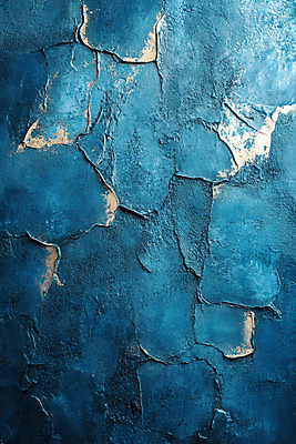 JPG 편집이미지 벽 백그라운드 사람없음 파란색 균열 질감 편집실사 AI포토 AI콘텐츠 컬러 모션 CG 파일형식