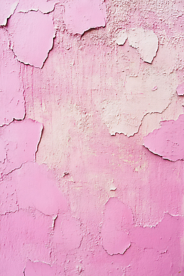 JPG 편집이미지 벽 백그라운드 사람없음 빨간색 균열 질감 핑크리본 편집실사 AI포토 AI콘텐츠 리본 컬러 모션 CG 파일형식