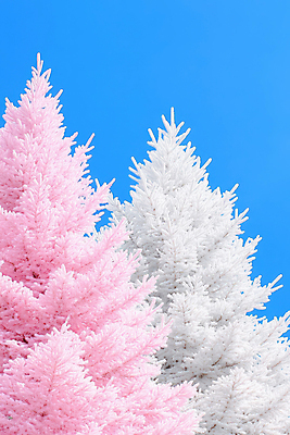 JPG 나무 편집이미지 분홍색 자연 하늘 사람없음 흰색 편집실사 AI컴퓨터그래픽 AI콘텐츠 식물 컬러 CG 생태계 파일형식