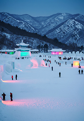 JPG 나무 편집이미지 자연 가족여행 사람 여러명 야외 건물 관광지 빛 조형물 눈 체험 군중 디지털합성 겨울축제 설산 편집실사 AI인물포토 AI콘텐츠 자연요소 식물 건축물 여행 다수 컨셉 겨울 날씨 산 미술 축제 CG 생태계 파일형식 AI포토