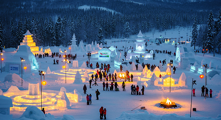 JPG 나무 편집이미지 자연 조명 가족여행 사람 여러명 야외 관광지 빛 조형물 눈 체험 군중 모닥불 디지털합성 겨울축제 설산 편집실사 AI인물포토 AI콘텐츠 자연요소 식물 여행 다수 컨셉 겨울 불 날씨 산 미술 축제 CG 생태계 파일형식 AI포토