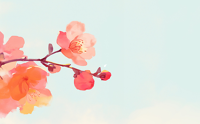 JPG 분홍색 일러스트 하늘 사람없음 봄풍경 벚꽃 나뭇가지 감성 국내일러스트 AI일러스트 AI콘텐츠 나무 꽃 컬러 컨셉 풍경 봄 파일형식