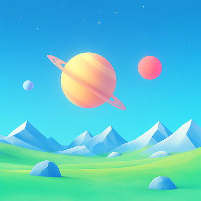 JPG 일러스트 자연 하늘 산 풍경 사람없음 파란색 행성 상상력 초현실주의 국내일러스트 AI일러스트 AI콘텐츠 컬러 우주 생태계 파일형식