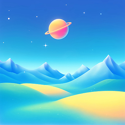 JPG 일러스트 자연 밤하늘 풍경 사람없음 파란색 반짝임 행성 언덕 상상력 초현실주의 국내일러스트 AI일러스트 AI콘텐츠 컬러 모션 하늘 우주 야간 생태계 파일형식