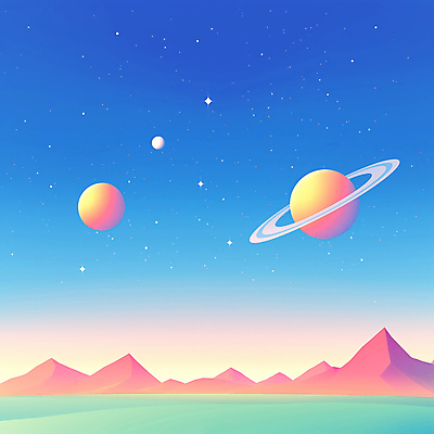 JPG 일러스트 자연 밤하늘 산 풍경 사람없음 파란색 반짝임 행성 상상력 초현실주의 국내일러스트 AI일러스트 AI콘텐츠 컬러 모션 하늘 우주 야간 생태계 파일형식