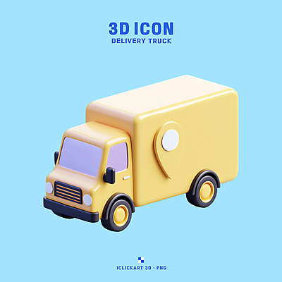 PSD 아이콘 하늘색 사람없음 3D아이콘 3D 배송 택배 위치 탑차 편집3D 파란색 트럭 운송업 디지털합성 파일형식