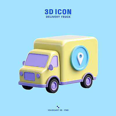 PSD 아이콘 하늘색 사람없음 3D아이콘 3D 배송 택배 위치 탑차 편집3D 파란색 트럭 운송업 디지털합성 파일형식
