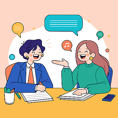 여자 말풍선 의자 음표 일러스트 대화 앉기 상반신 성인 두명 컵 스마트폰 연필 손들기 잡기 책상 즐거움 방송 대본 성인여자만 국내일러스트 AI파일 식기 기호 감정 음악 가구 모션 학용품 말하기 사람 핸드폰 스마트기기 필기구 여자만 성인만 파일형식 벡터