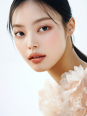 JPG 모델 편집이미지 여자 한명 상반신 성인 화장 뷰티 피부미인 의료성형뷰티 성인여자한명만 편집실사 AI인물포토 AI콘텐츠 1 사람 CG 여자한명만 성인여자만 파일형식 AI포토