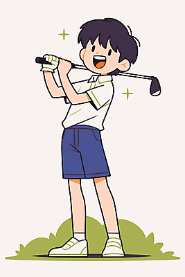 전신 남자 장갑 골프 일러스트 청소년 한명 웃음 들기 잔디 반짝임 골프채 골퍼 프로 십대남자한명만 일러캐릭터 AI파일 식물 캐릭터 1 잡화 모션 운동선수 골프용품 표정 사람 구기 남자한명만 십대남자만 파일형식 벡터