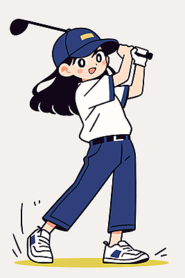 전신 여자 장갑 골프 일러스트 청소년 한명 웃음 들기 골프채 골퍼 프로 십대여자한명만 일러캐릭터 AI파일 캐릭터 1 잡화 모션 운동선수 골프용품 표정 사람 구기 여자한명만 십대여자만 파일형식 벡터