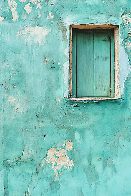 JPG 편집이미지 벽 창문 사람없음 초록색 질감 민트색 편집실사 AI포토 AI콘텐츠 컬러 CG 파일형식