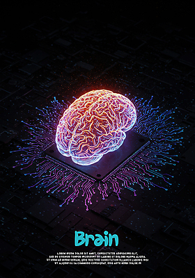 PSD 편집이미지 교육 과학 사람없음 빛 컬러풀 두뇌 네온 전자회로 IQ 칩셋 AI_인공지능 이미지편집 편집실사 컬러 회로판 CG 뇌 파일형식