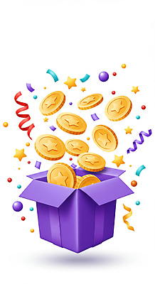 JPG 편집이미지 별 리본 사람없음 선물상자 쇼핑 동전 꽃가루 적립 편집3D AI컴퓨터그래픽 AI콘텐츠 자연요소 돈 선물 상자 3D 가루 파일형식