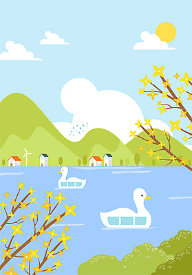 구름 일러스트 봄꽃 조류 하늘 산 주택 들기 사람없음 스마트폰 강 태양 봄풍경 나뭇가지 풍력기 오리배 국내일러스트 AI파일 자연요소 나무 동물 꽃 모션 풍경 건물 핸드폰 스마트기기 봄 풍력에너지 파일형식 벡터