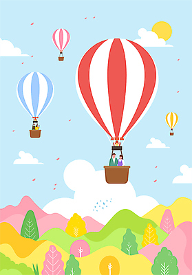 전신 나무 구름 커플 여자 남자 일러스트 가족 하늘 산 여러명 성인 태양 봄풍경 열기구 봄여행 성인만 국내일러스트 AI파일 자연요소 식물 여행 다수 관계 항공교통 사람 풍경 봄 파일형식 벡터