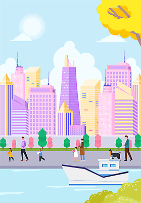 전신 나무 구름 여자 남자 어린이 일러스트 가족 하늘 소녀 빌딩 소년 여러명 성인 강 태양 봄풍경 산책 도시 강아지 목줄 통통배 국내일러스트 AI파일 자연요소 식물 다수 배_교통 관계 휴식 사람 풍경 건물 반려동물 봄 개 파일형식 벡터 반려용품