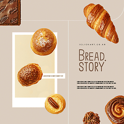 템플릿 빵 사람없음 갈색 빵집 폴라로이드사진 이미지템플릿 AI파일 음식 컬러 상점 폴라로이드 파일형식 벡터