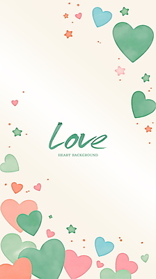PSD 디자인 일러스트 프레임 사랑 사람없음 초록색 로맨틱 하트백그라운드 카피스페이스 국내일러스트 감정 컬러 백그라운드 컨셉 공백 하트 파일형식