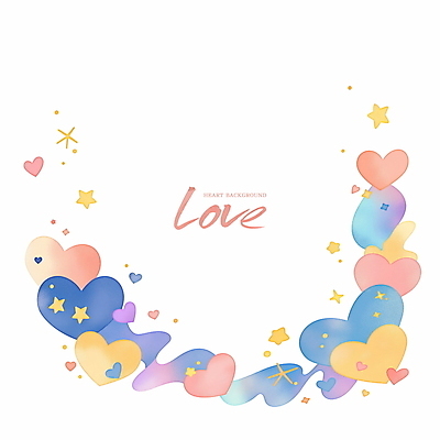PSD 디자인 별 일러스트 프레임 사랑 사람없음 컬러풀 로맨틱 하트백그라운드 카피스페이스 국내일러스트 자연요소 감정 컬러 백그라운드 컨셉 공백 하트 파일형식