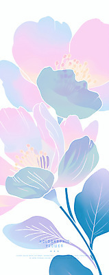 PSD 꽃 잎 일러스트 사람없음 빛 컬러풀 심플 홀로그램 국내일러스트 식물 컬러 파일형식