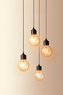 JPG 편집이미지 전구 조명 사람없음 빛 인테리어 살구색 편집실사 AI포토 AI콘텐츠 디자인 컬러 CG 파일형식