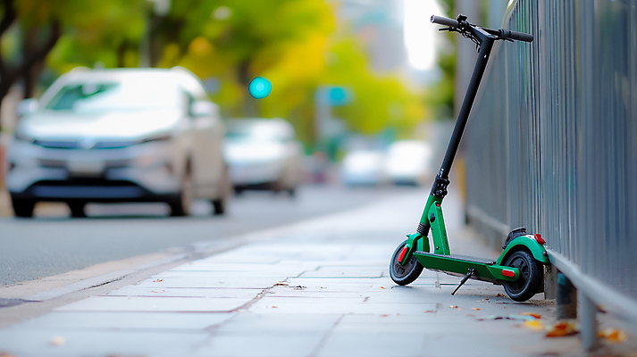 JPG 나무 편집이미지 도로 낙엽 자동차 거리 사람없음 울타리 기댐 보행로 보케 전동퀵보드 편집실사 AI포토 AI콘텐츠 식물 길 육상교통 잎 교통시설 모션 담장 CG 퀵보드 파일형식