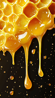 JPG 편집이미지 사람없음 노란색 흐름 벌집 벌꿀 편집실사 AI컴퓨터그래픽 AI콘텐츠 컬러 컨셉 CG 꿀 파일형식