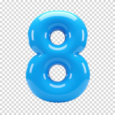 편집이미지 누끼 사람없음 파란색 숫자 8 광택 PNG 편집소스 숫자풍선 문자 컬러 풍선 파일형식