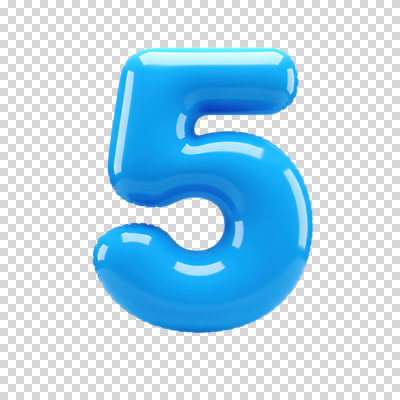 편집이미지 누끼 사람없음 파란색 숫자 5 광택 PNG 편집소스 숫자풍선 문자 컬러 풍선 파일형식