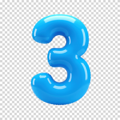편집이미지 3 누끼 사람없음 파란색 숫자 광택 PNG 편집소스 숫자풍선 문자 컬러 풍선 파일형식