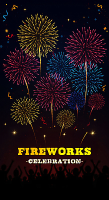 PSD 편집이미지 실루엣 리본 야경 밤하늘 불꽃놀이 빛 반짝임 검은색 축제 만세 군중 꽃가루 이미지편집 컬러 모션 놀이 하늘 촬영기법 사람 야간 가루 파일형식 풍경_경치