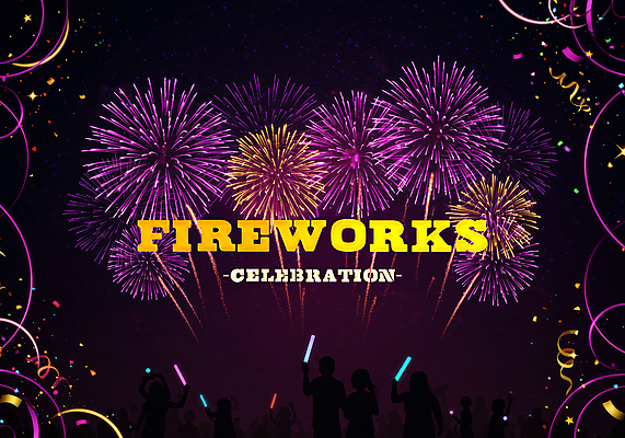 PSD 편집이미지 실루엣 리본 야경 밤하늘 불꽃놀이 빛 반짝임 검은색 축제 군중 꽃가루 이미지편집 컬러 모션 놀이 하늘 촬영기법 사람 야간 가루 파일형식 풍경_경치